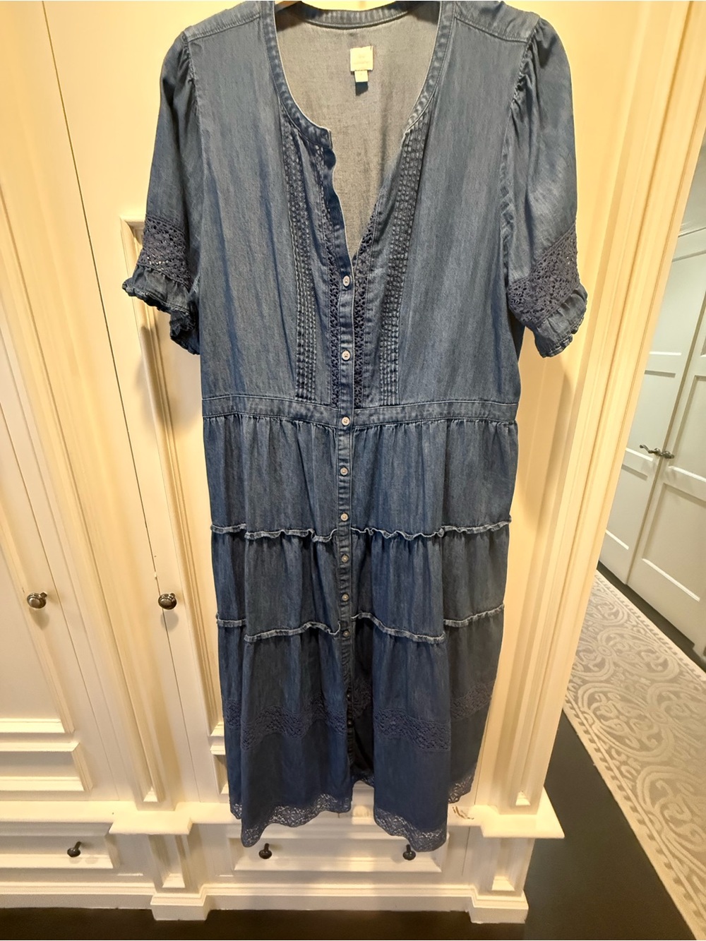 Loveshack Fancy x Gap denim boho dress size XL